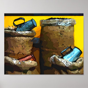Kaffee-Säcke Poster