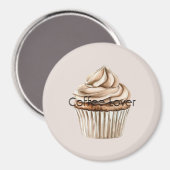 Kaffee-Sahne-Muffin Magnet (Vorderseite/Rückseite)