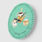 Kaffee, Sahne und Zucker: Kaffeezeit noch? Große Wanduhr (Winkel)