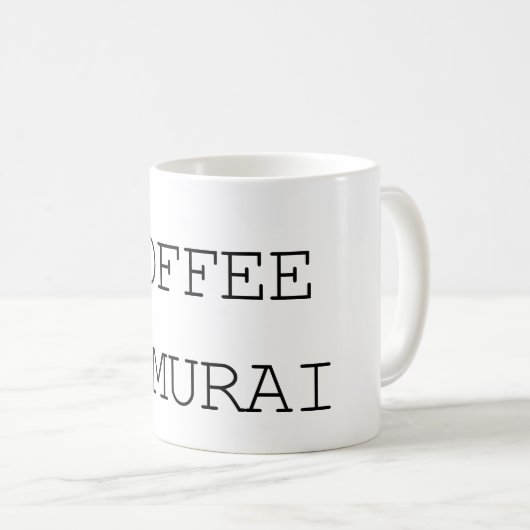 Kaffee Samurai Kaffeetasse (VorderseiteRechts)
