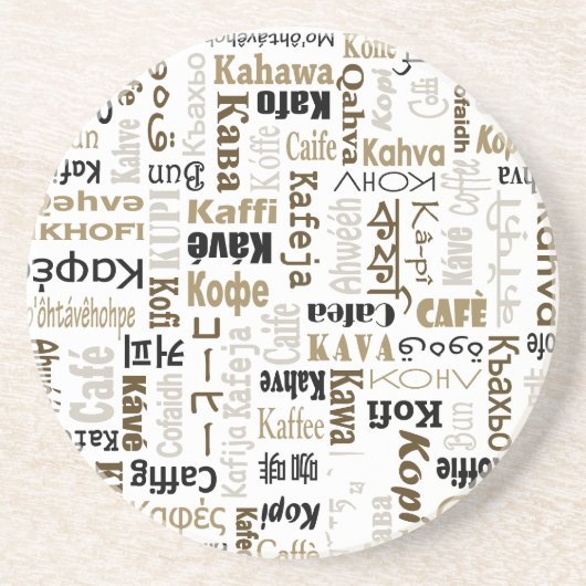 Kaffee Sandstein Untersetzer (Vorne)