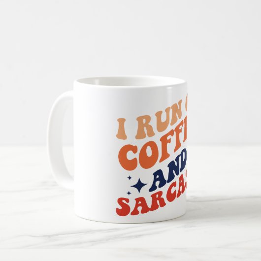 Kaffee & Sarcasm Kaffee Tasse (Vorderseite Links)