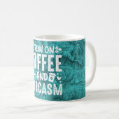 Kaffee Sarcasm Topographische Karte Blue Kaffeetasse (VorderseiteRechts)