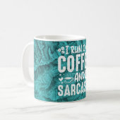 Kaffee Sarcasm Topographische Karte Blue Kaffeetasse (Vorderseite Links)