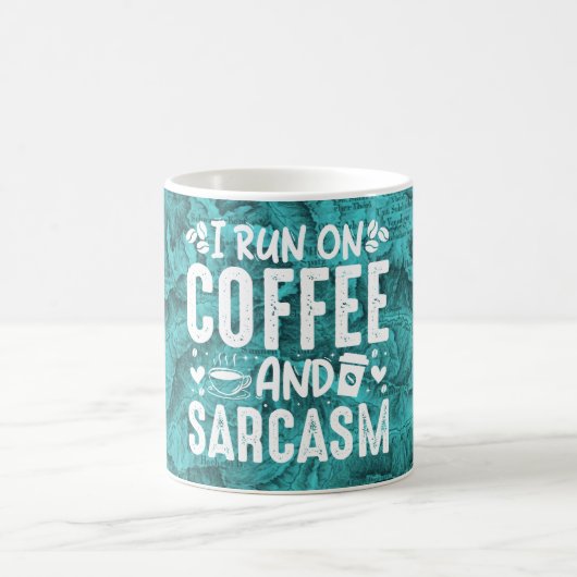 Kaffee Sarcasm Topographische Karte Blue Kaffeetasse (Mittel)
