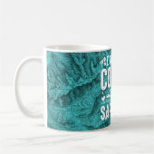 Kaffee Sarcasm Topographische Karte Blue Kaffeetasse (Links)