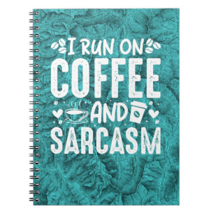Kaffee Sarcasm Topographische Karte Blue Notizblock