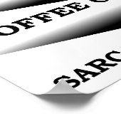 Kaffee Sarcaso Filter Funny Poster (Ecke)