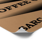 Kaffee Sarcaso Filter Funny Poster (Ecke)