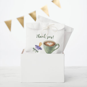 Kaffee-Saugling mit Schleife Baby Shower Danke Geschenktütchen