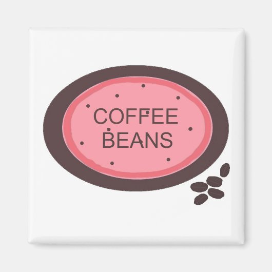 Kaffee-Schild Magnet (Vorne)