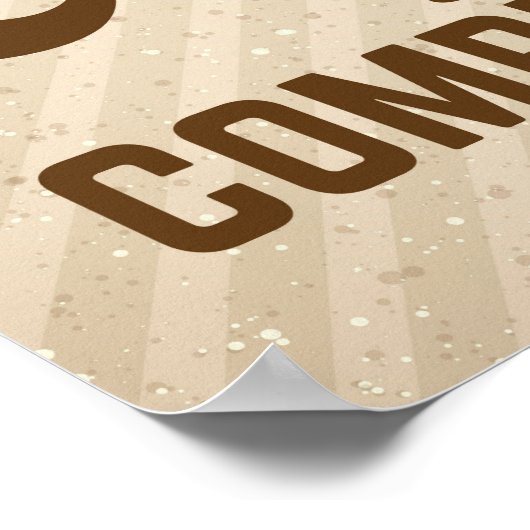 Kaffee schließt mich an lustiges Zitat Poster (Ecke)