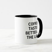 Kaffee schmeckt am Lover See besser Tasse (VorderseiteRechts)