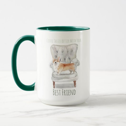 Kaffee schmeckt besser...Corgi Tasse (Links)