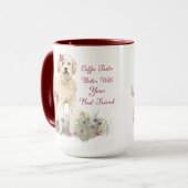 Kaffee schmeckt besser...Golden Doodle Edition Tasse (Vorderseite Links)