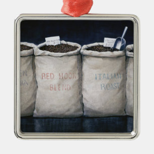 Kaffee schmeißt 1990 raus silbernes ornament