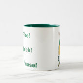 Kaffee! Schnell! Bitte! Zweifarbige Tasse (Mittel)