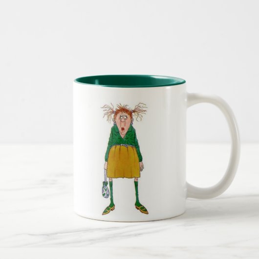 Kaffee! Schnell! Bitte! Zweifarbige Tasse (Rechts)