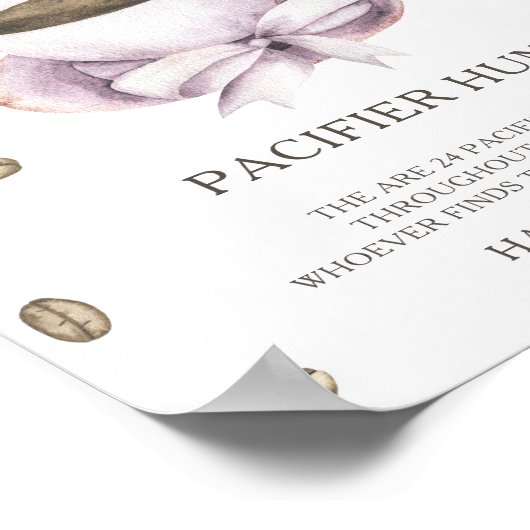 KAFFEE - Schnuller-Jagd Kinderduschenspiel Poster (Ecke)