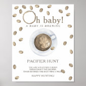 KAFFEE - Schnuller-Jagd Kinderduschenspiel Poster (Vorne)