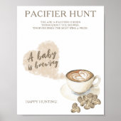 KAFFEE - Schnuller-Jagd Kinderduschenspiel Poster (Vorne)