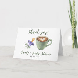 Kaffee Schnuller Schleife Baby Shower Danke