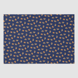 Kaffee & Schokolade Biscuits Muster Navy Blue Food Seidenpapier