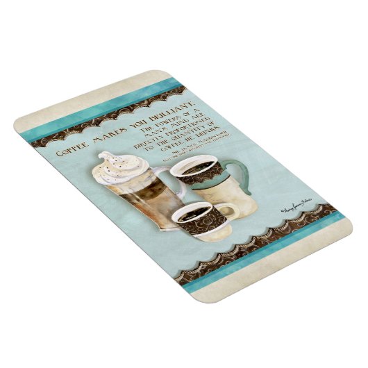 Kaffee & Schokolade Java - Küchendekor Magnet (Rechte Seite)