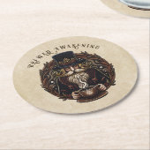 Kaffee-/Schokoladenassistent Runder Pappuntersetzer (Angewinkelt)