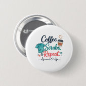 Kaffee. Schrubben. Wiederholen. Button (Vorne & Hinten)