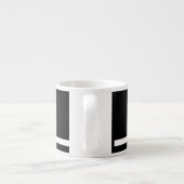 Kaffee schwarz mit weißem Streifen Espressotasse (Rückseite)