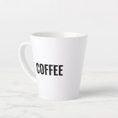 "Kaffee" schwarze Buchstaben weiß Milchtasse (Linke Ecke)