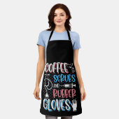 KAFFEE SCRUBS RUBBER GLOVES RN Registered Nurve Schürze (Getragen)