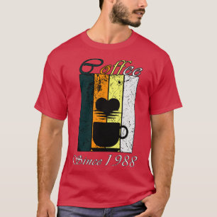 Kaffee Seit 1988 Retro Kaffee Geburtstagsgeschenk T-Shirt