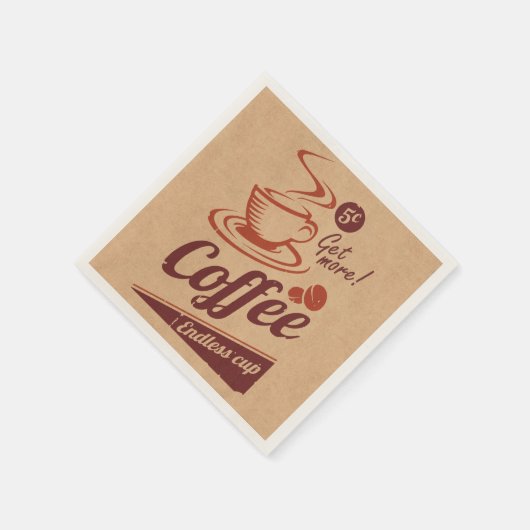 Kaffee Serviette (Ecke)