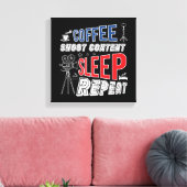 Kaffee Shoot Content Sleep Wiederholung Leinwanddruck (Insitu (Wohnzimmer))