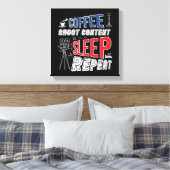 Kaffee Shoot Content Sleep Wiederholung Leinwanddruck (Insitu (Schlafzimmer))