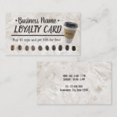 Kaffee-Shop 10 Cups Berufliche Kundentreue Treuekarte (Vorne/Hinten)