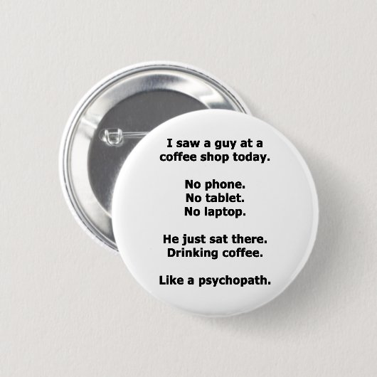 Kaffee-Shop Button (Vorne & Hinten)