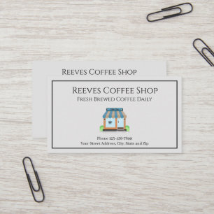 Kaffee Shop Café Visitenkarte