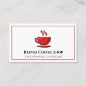 Kaffee Shop Café Visitenkarte (Vorderseite)