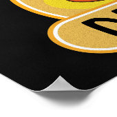 Kaffee-Shop Coffee Cup Custom Black Café Poster (Ecke)