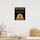 Kaffee-Shop Coffee Cup Custom Black Café Poster (Küche)