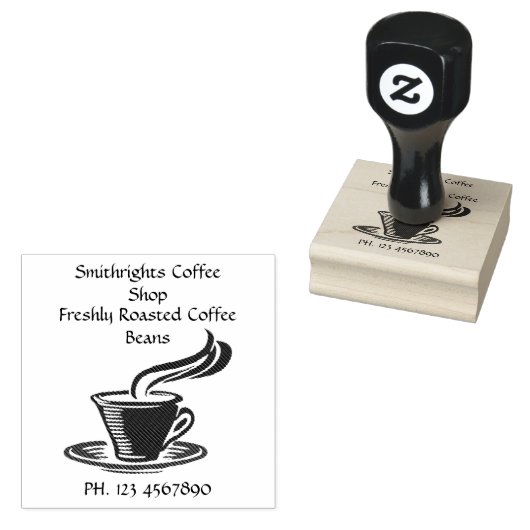 Kaffee-Shop-Cup 2x2 Gummistempel (Stempel)