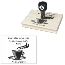 Kaffee-Shop-Cup 4x5 Gummistempel
