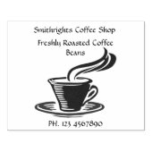 Kaffee-Shop-Cup 4x5 Gummistempel (Prägung)