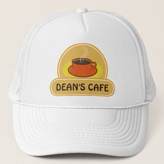 Kaffee-Shop-Cup Coffee Cafe-Hut oder Cap Truckerkappe (Vorderseite)