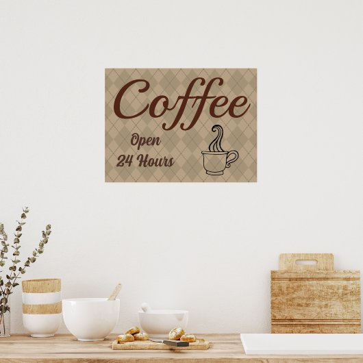 Kaffee Shop Diner Poster Art (Küche)