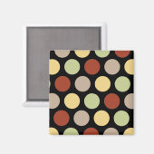 Kaffee Shop Dots Magnet (Vorderseite/Rückseite)