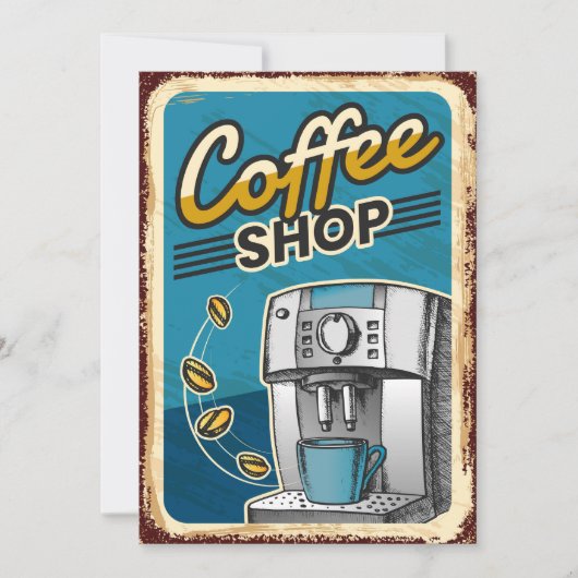 Kaffee-Shop Einladung (Vorderseite)